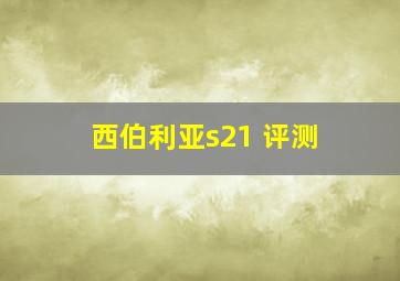 西伯利亚s21 评测